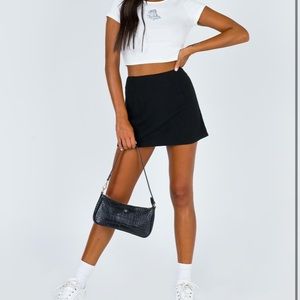 Princess polly Selby black mini skirt